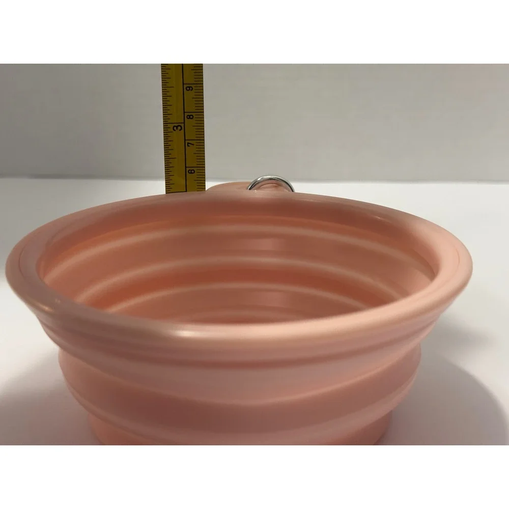 4 Collapsible Silicone Dog Bowl Cat‎ Bowl Food Water Travel Bowl with Carabiner